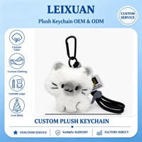 Porte-clés en peluche chat blanc moelleux et mignon, oreilles et queue grises, moustaches, pendentif de sac, décoration de sac à dos pour couple, porte-clés de voiture