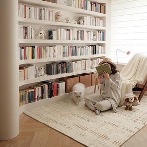 พรมปูพื้นทรงสี่เหลี่ยมผืนผ้า ลายโมเดิร์น วัสดุผสม ทนต่อคราบสกปรก ใช้ในบ้าน ป้องกันการลื่น เหมาะสำหรับห้องนั่งเล่นและห้องนอน - Product Image 2