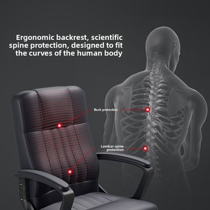 เก้าอี้สำนักงานสำหรับเล่นเกม<span class=keywords><strong>คอม</strong></span>พิวเตอร์ หมุนได้ 360 องศา ปรับความสูงได้ โครงสแตนเลส ที่วางแขนแบบคงที่ เพิ่มความสบาย - Product Image 4