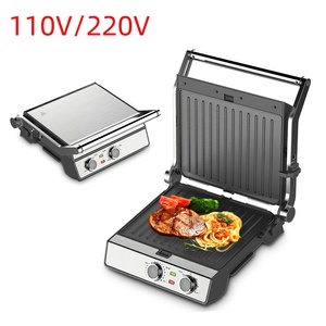 Piastra Elettrica Professionale RSC Custom a Doppio Contatto per Colazione, Senza Fumo, Antiaderente, 2200W, per Uso Domestico, per Sandwich e <span class=keywords><strong>Panini</strong></span> - Product Image 4