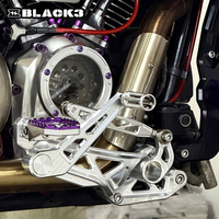 Kit de commande central Black3 compatible avec les modèles HD Touring 2014 et ultérieurs, supports de remplacement de commande au pied côté droit en alliage d'aluminium