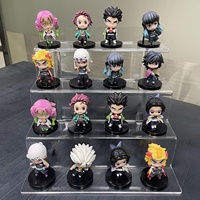 Organisateur de parfum en acrylique à 4 niveaux Petit présentoir transparent pour les figurines Amiibo POP 9x7 pouces-1 paquet de tapis antidérapants