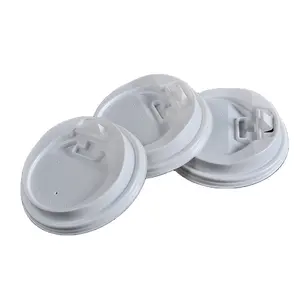 80mm/90mm black & white lock lids PS PP PLA paper cups for hot drinks