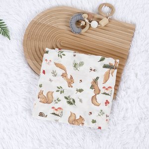 Baby decke Custom Print Wickel Musselin Bio-Baumwolle Baby Bambus Saugling Wickel decken Wickel Baby - Product Image 1