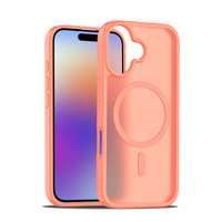 Coque de téléphone magnétique mate effet peau pour iPhone 17 16 15 14 Pro Max, compatible charge sans fil, transparente et mate – Fournisseur