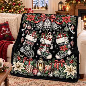 Custom Christmas DIY Coloring <b>Throw</b> Blanket Rectangular Plush Home Decor Winter Family Activity Kids Gift OEM/ODM - Product Image 3