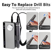 Machine de coupe-ongles à affichage Lcd 35000 tr/min avec perceuse perceuse à ongles rechargeable polisseuse à ongles UV501