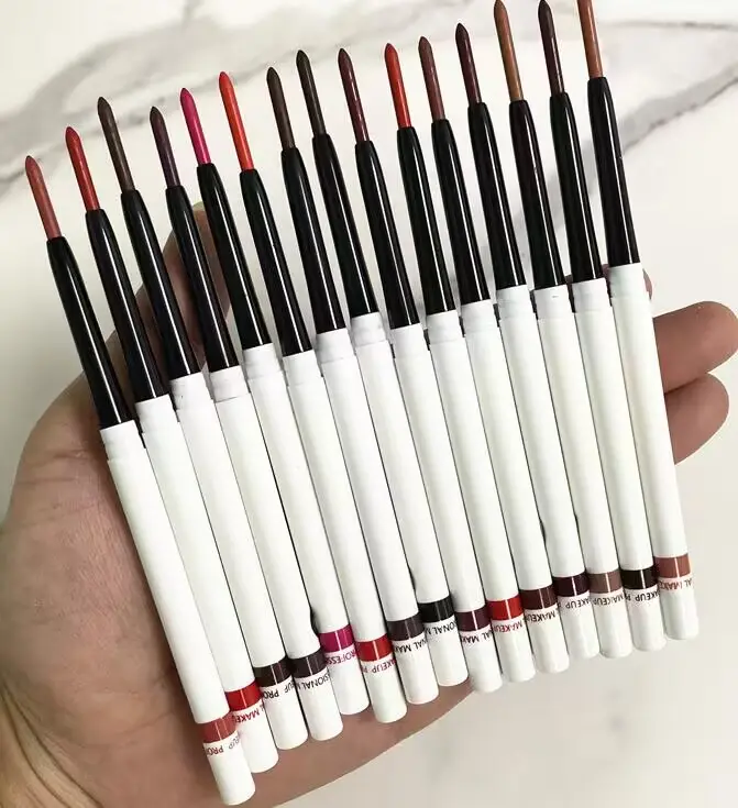 Private Label Lippenstift Lip liner Buntstift wasserdicht langlebige Lippen marker Twist Up Lip Liner Bleistift benutzer definierte Logo OEM Lip liner