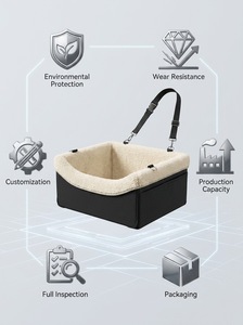 Siège auto pour chien, siège auto portable pour chien, transporteur de voyage avec ceinture de sécurité pour animaux de compagnie jusqu'à 24 lb - Product Image 4