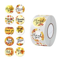 Autocollants ronds personnalisés pour sacs cadeaux, en forme de fleur, durables, écologiques, autocollants ronds colorés, circulaires, pour sacs cadeaux