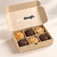 Boîte d'emballage pour biscuits personnalisée avec séparateurs, boîte cadeau en papier pour biscuits, pâtisseries et desserts