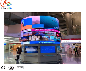 Pantalla <span class=keywords><strong>de</strong></span> visualización cilíndrica LED superior para indicación a gran escala para estaciones <span class=keywords><strong>de</strong></span> ferrocarril Puntos escénicos <span class=keywords><strong>de</strong></span> ferrocarriles <span class=keywords><strong>de</strong></span> alta velocidad - Product Image 3