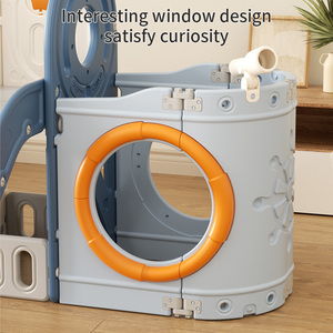 2024 mới tàu cướp biển trẻ em sân chơi nhà bé nhựa đồ chơi trẻ mới biết đi trượt cho trẻ em trong nhà hàng rào nhà chơi - Product Image 3