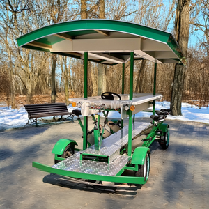 Bicicleta Eléctrica de 6 Plazas para Renta con Pedales, Bicicleta de Cerveza Rodante, Coche Eléctrico Turístico, Bar Móvil, Bicicleta de Cerveza - Product Image 1