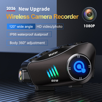 Casque de moto Q28 avec casque Bluetooth, caméra sans fil HD 1080p, objectif grand angle, enregistreur vidéo WiFi étanche pour casque