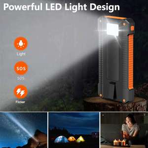 Banco de Energía Solar Personalizado de 10000mAh, Resistente al Agua, Polvo y Golpes, con Cargador Tipo C de 10W y Luz de Camping, Directo de Fábrica - Product Image 5