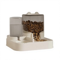 HaoTing Fournitures pour animaux de compagnie Nouveau distributeur d'eau et de nourriture automatique pour chat deux-en-un, étanche, sans BPA, avec motif de dessin animé