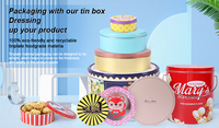 Boîte en métal pour biscuits, de qualité alimentaire, en gros, pour le beurre danois, boîte à gâteaux, boîte à biscuits, emballage pour gâteaux de rêve