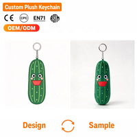 Porte-clés en peluche personnalisé en forme de légume, logo sur mesure, OEM ODM, cadeau promotionnel en gros, approvisionnement en vrac pour enfants