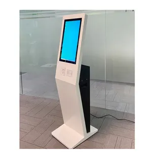 21.5 Inch Hotel Self-service Led Touch Screen Kiosk NFC Payment with Printer Visitor Management Terminal Interactive Kiosk