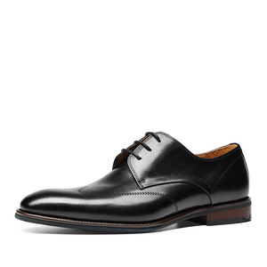 Chaussures Derby en Cuir Haut de Gamme Faites à la Main pour Hommes - Chaussures Habillées Brodéées à Lacets pour l'Automne et la Carrière - Product Image 5