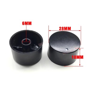 2 boutons d'amplificateur 28x18mm, trou intérieur 6mm, en plastique DIY, pour contrôle du volume audio domestique, 28mm - Product Image 4