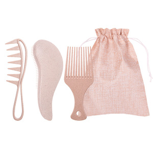 Ensemble de 3 brosses démêlantes et peignes coiffants en plastique <span class=keywords><strong>pour</strong></span> <span class=keywords><strong>cheveux</strong></span> <span class=keywords><strong>afro</strong></span>, usage professionnel en salon, OEM - Product Image 5