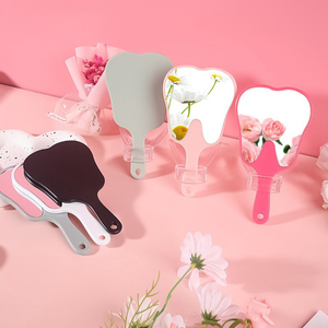 Gương nha khoa có tay cầm độ nét cao gương mỹ phẩm Vuông Dễ Thương Gương trang điểm dễ thương Gương cầm tay hình răng - Product Image 3