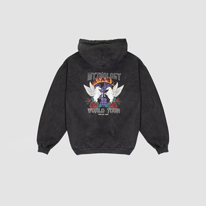 เสื้อฮู้ดผ้าฝ้ายซักได้,โลโก้ปักแบบกำหนดเองไม่มีสตริงการพิมพ์สกรีนผ้าน้ำหนักมาก - Product Image 4