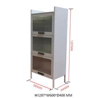 Lemari Penyimpanan Sudut Kustom, Lemari Dapur Ramping Terpasang, Lemari Penyimpanan Baja, Lemari Sudut untuk Hotel