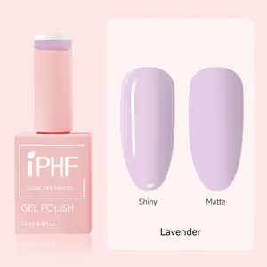 Iphf Nail Color Gel suministros logotipo personalizado resina inodoro remojo UV gel al por mayor muy buen conjunto de esmalte de gel de uñas
