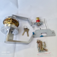 Serrure à levier de qualité commerciale ANSI Grade 2 pour entrepôt avec clés de gestion, construction en acier inoxydable 304 et alliage de zinc, finition chromée