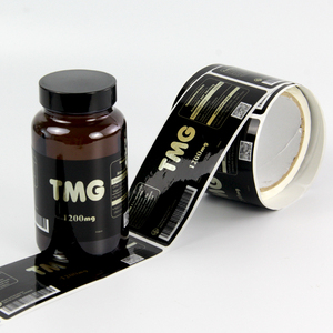 Custom Printed Medicine Bottle <strong>Label</strong> Eco-friendly Waterproof Health <strong>Care</strong> Products Bottle Packaging Sticker Shine Silver <strong>Label</strong> - Product Image 4