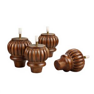 Decorative Solid Wood Furniture Feet Turned Style for Sofa Bed Cabinet <b>Table</b> Living Room Bedroom Apartment Premium Quality Heavy - Product Image 1