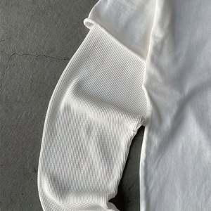 T-shirt pour homme en coton 100% surdimensionné, tricoté, uni, manches longues, personnalisé - Product Image 4