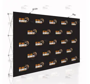 CMYK Full Color Pop Up Rack Stoff 3D Back Drop Stand für die Messe