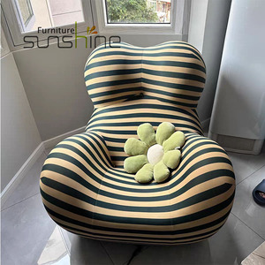Sillón individual de lujo moderno italiano, salón de cuero de diseño único para el hogar, oficina, dormitorio, abrazo, sala de estar de ocio suave - Product Image 2