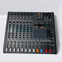 LAIKESI - M808FX Table de mixage audio professionnelle en métal 8 canaux Alimentation fantôme 48V 16 effets DSP Fonction d'enregistrement et de silence Prise en charge du mode deux personnes