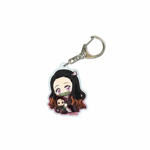 Populaire 27 conceptions Anime démon tueur thème porte-clés personnaliser logo acrylique dessin animé motif voiture sac à dos cadeau porte-clés - Product Image 3