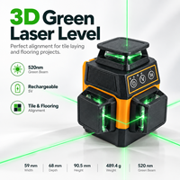 Niveau laser vert ZhonNa 12 lignes, auto-nivelant, haute précision, pour alignement de roues de pneus, instrument de détection laser, équipement de test