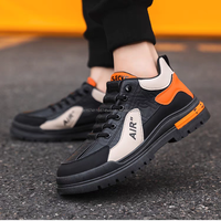 Chaussures de marche décontractées en PU de luxe à lacets et semelle plate-forme imperméable de haute qualité pour hommes