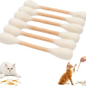 Jouet pour chat en feutre de laine 100% fait main et écologique, avec herbe à chat, surdimensionné, en forme de coton-tige, interactif, à mâcher, pour le nettoyage des <span class=keywords><strong>dents</strong></span> et le soulagement du stress - Product Image 1