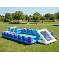 WINSUN Jeu de football gonflable géant interactif d'extérieur CE Commercial, terrain de football en PVC pour adultes, sans plomb, ignifuge et étanche