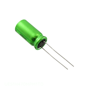 ตัวเก็บประจุแบบฝังรู CAP ALUM 47UF 20% 50V RADIAL TH 47 uF รุ่น UES1H470MPM1TD - Product Image 1