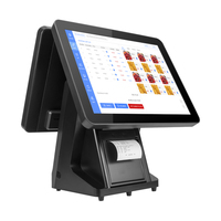 Terminal Windows 15'' et 15,6'' à double écran tactile, système tactile de vente au détail, caisse enregistreuse tout-en-un, machine POS, tablette, prix