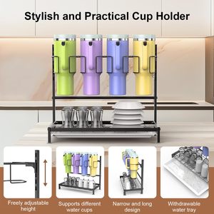 Organizador de Botellas de Agua para Stanley de 40 oz con Asa, Multifuncional, para Cocina y Despensa, Organizador y Soporte de Almacenamiento para Vasos Stanley - Product Image 2