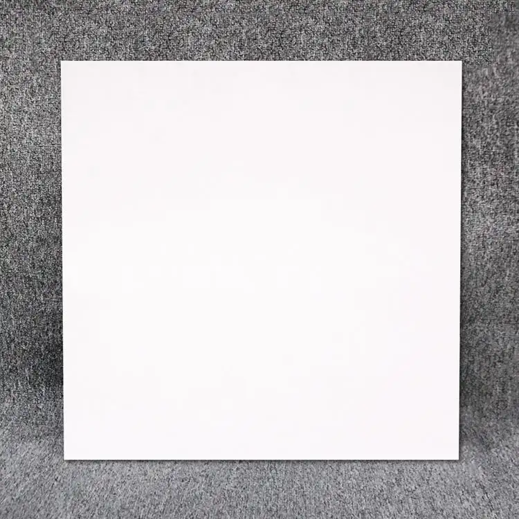 Piso de porcelanato foshan branco branco super branco 600x600mm de carregamento duplo de alta qualidade