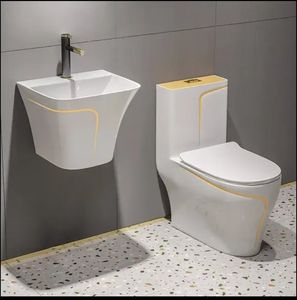 Ensemble combiné d'évier mural en céramique de luxe moderne avec égouttoir résistant <span class=keywords><strong>à</strong></span> l'eau dans plusieurs styles de couleurs - Product Image 2