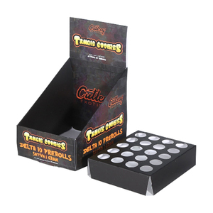 Paper printed counter small display boxes packaging boxes for retail pre roll cbd store custom preroll display box