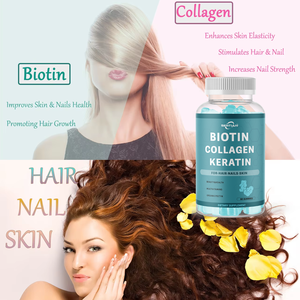ビオチンとコラーゲングミビタミンc、セレラム、加水分解コラーゲングミ髪の皮膚の爪ビオチングミ - Product Image 4